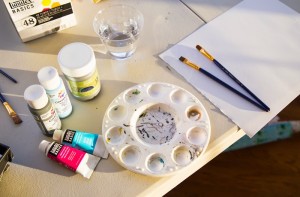 Gather your painting supplies