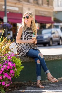 rag and bone ripped jeans and tory burch flip flops