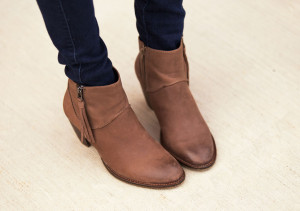 brown steve madden fall booties with tassel