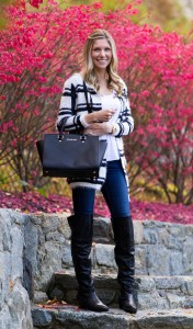 black and white fall outfit