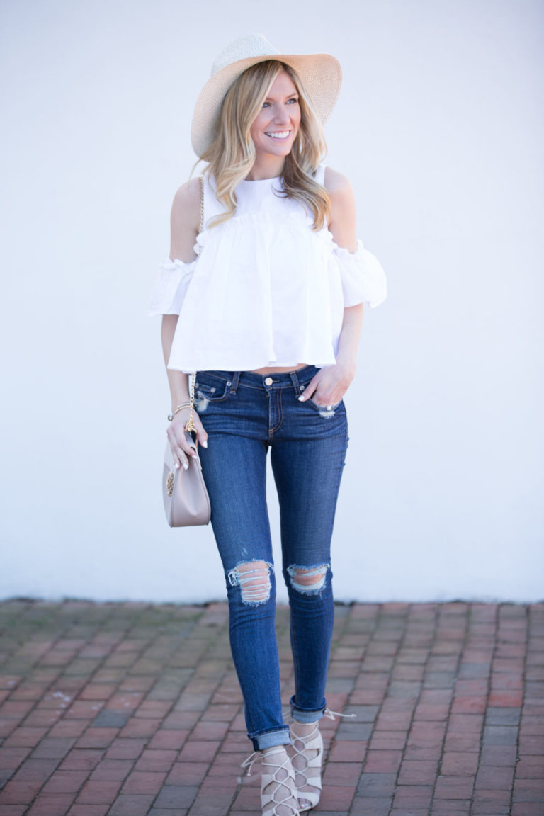 Ruffles and Ripped Jeans - The Glamorous Gal | Everything Fashion