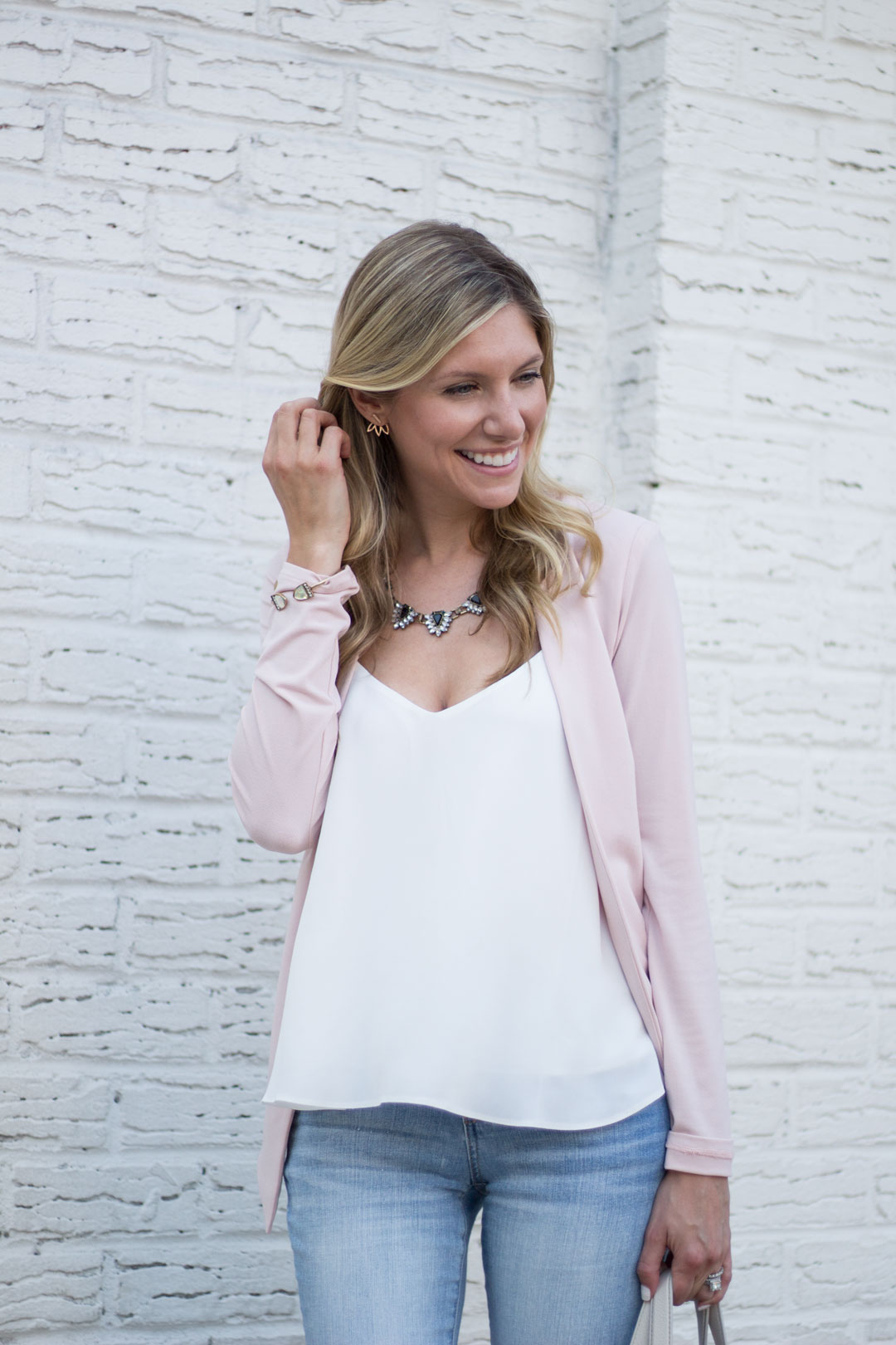 blush casual outfit details