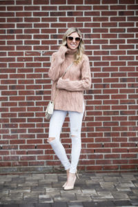 tan turtleneck tunic sweater from chicwish under $75