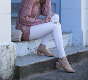 Romwe Blush Sweater & Restricted Shoes