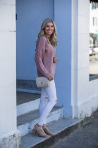 Romwe Blush Sweater & Restricted Shoes