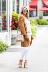 Camel Cardigan and Fall Whites