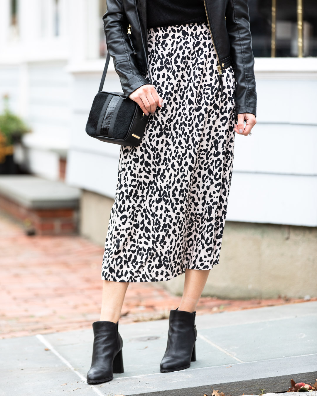 Shein Leopard Midi Skirt