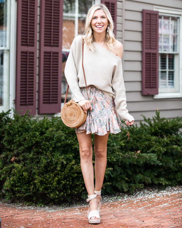 Neutral Sweater and Skirt