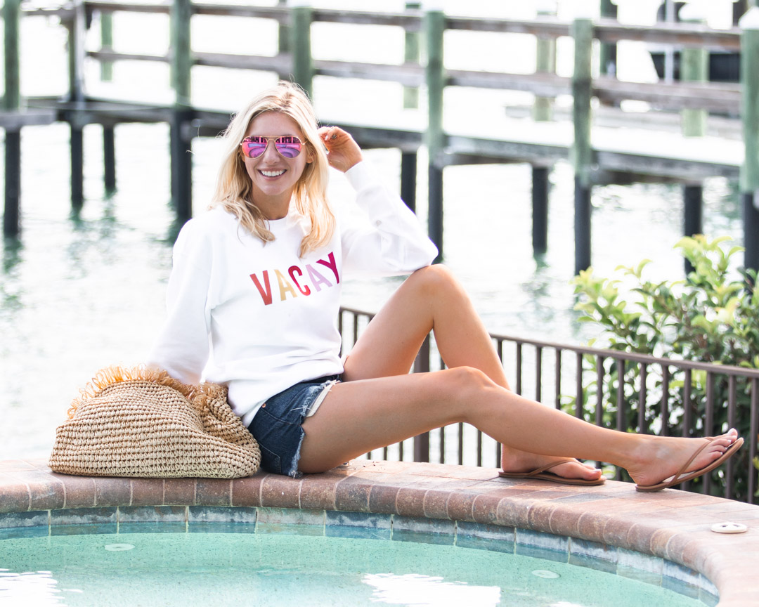 VACAY sweatshirt from Pink Lily Boutique