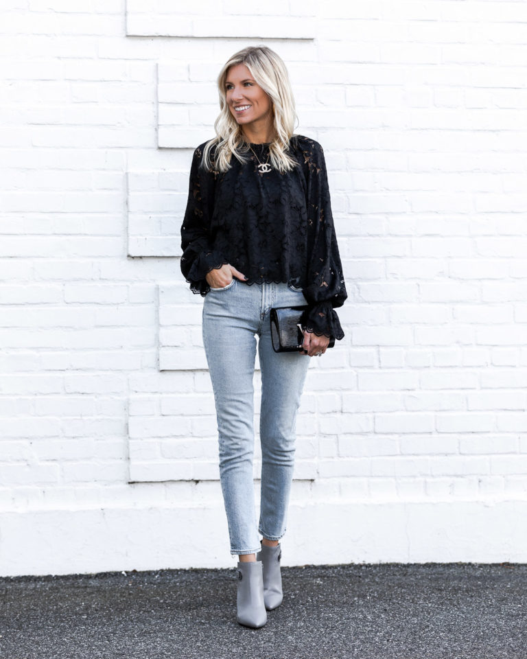 Black Lace Top & the Most Comfy Jeans - The Glamorous Gal | Everything ...