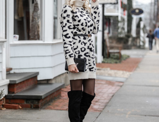 black and white leopard print dress The Glamorous Gal