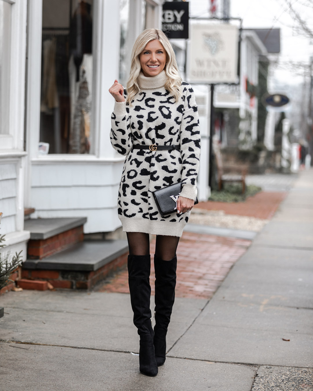 leopard sweater dress The Glamorous Gal