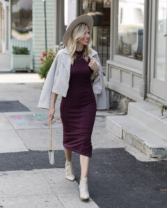 how-to-style-a-midi-dress-for-falll-the-glamorous-gal