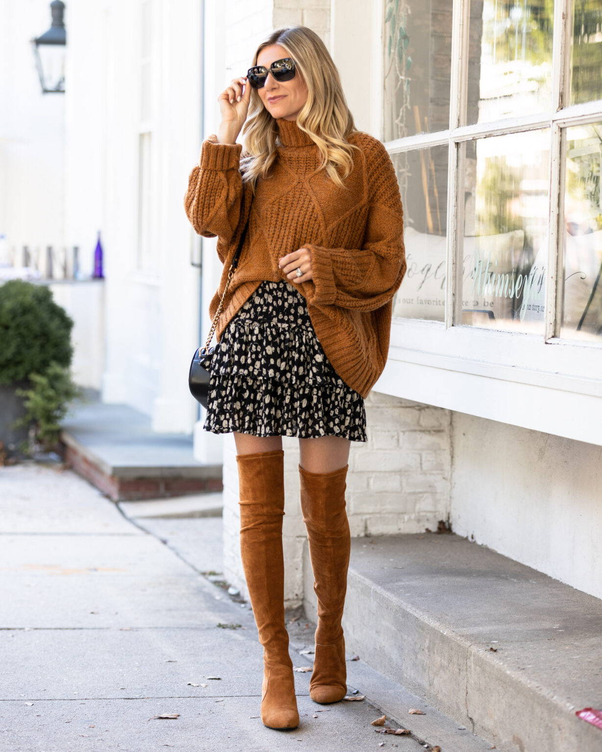 Sweater & Ruffle Skirt - The Glamorous Gal | Everything Fashion